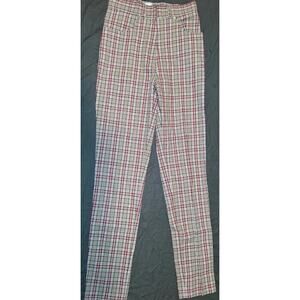 3 Suisses Brown Plaid Slim Fit Trousers - Size Unknown